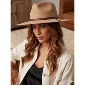 Patina The Lark Wool Fedora Western Hat Handcrafted Wide Brim Gray NWT Size M Patina | Accessories | Patina The Lark Wool Fedora Western  main image 4